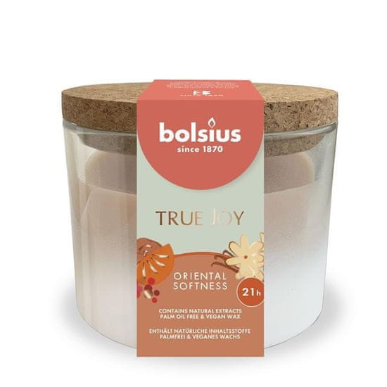 Bolsius Svíčka Bolsius True Joy Oriental Softness, vonná, 75/80 mm, ve skle