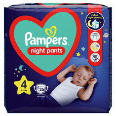 Pampers Night Pants Kalhotky plenkové jednorázové 4 (9-15 kg) 25 ks