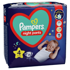 Pampers Night Pants Kalhotky plenkové jednorázové 4 (9-15 kg) 25 ks