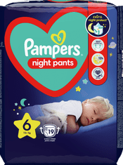 Pampers Night Pants Kalhotky plenkové jednorázové 6 (15 kg+) 19 ks