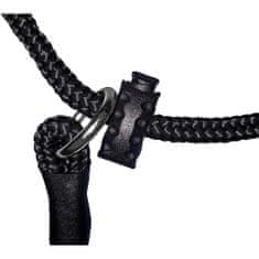 Choker - stahovací výcvikový obojek z lana se dvěma zarážkami, černý #6 MM délka 50 CM 