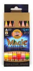 Koh-i-noor Koh-i-noor multibarevné pastelky MAGIC natur multibarevné 12+1 ks souprava