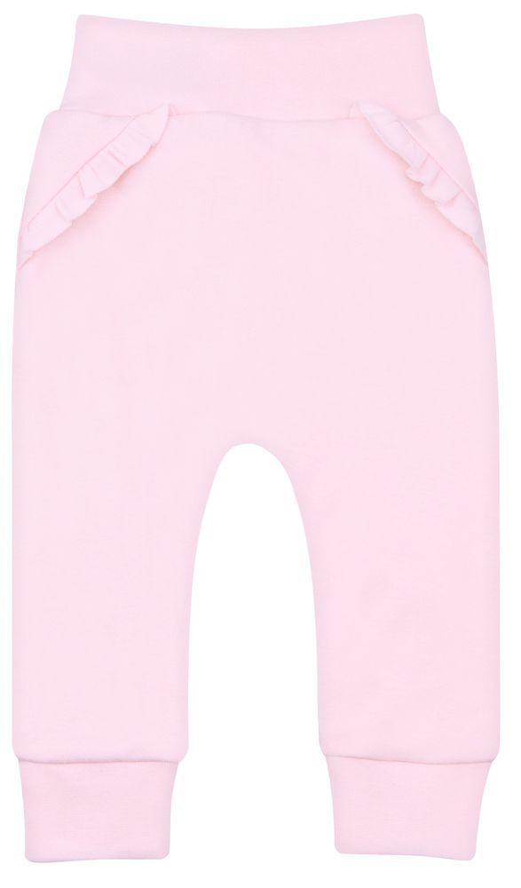 Nini dívčí kojenecké tepláky z organické bavlny ABN-3071 růžová 56