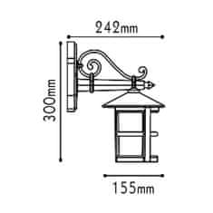 ACA ACA Lighting Garden lantern venkovní nástěnné svítidlo BT5721