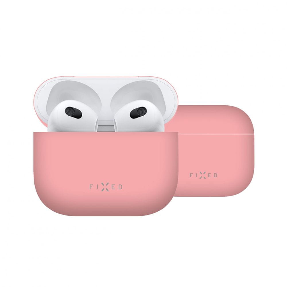 FIXED Ultratenké silikonové pouzdro Silky pro Apple Airpods 3 FIXSIL-816-PI, růžové