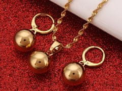Elegantní sada ve tvaru kruhů náušnice náhrdelník dárek 