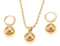 Elegantní sada ve tvaru kruhů náušnice náhrdelník dárek 