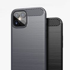 IZMAEL Pouzdro Carbon Bush TPU pre Apple iPhone 12 Pro Max - Černá KP9417