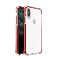 IZMAEL Spring Armor silikonove pouzdro s barevnym lemom pro Apple iPhone X/iPhone XS - Červená KP9564