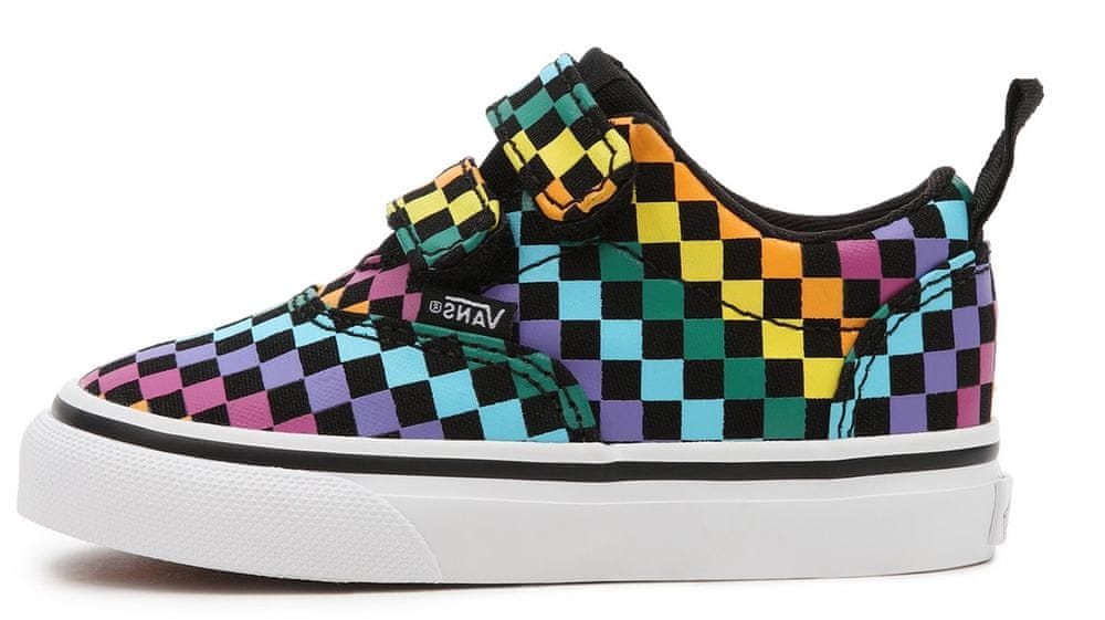 Vans dětské tenisky TD Doheny V Checkerboard rainbox mini check black/white VN0A4TZMAQ8 vícebarevná 26