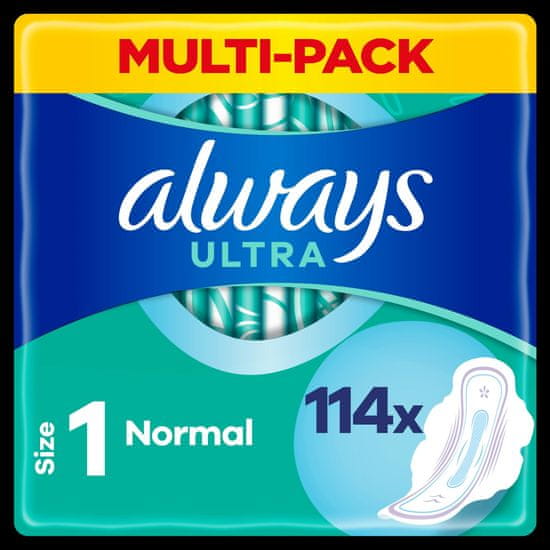 Always Ultra Hygienické Vložky Normal (V1) S Křidélky 114 ks 