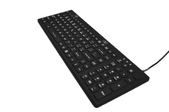 RadBee Technology SK312-BL Voděodolná antibakteriální klávesnice s podsvícením, černá mat