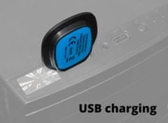 Cattara Čepice BLACK s LED svítilnou USB nabíjení