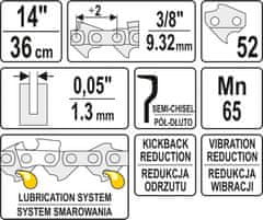 YATO Řetěz na motorovou pilu 14" 3/8"