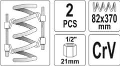 YATO Stahovák pružin tlumičů automobilů 370 x 82 mm 2ks