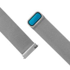 FIXED Síťovaný nerezový řemínek Mesh Strap s šířkou 22 mm pro smartwatch FIXMEST-22MM-SL, stříbrný