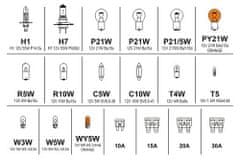 Compass Žárovky 12V servisní box MEGA H1+H7+pojistky