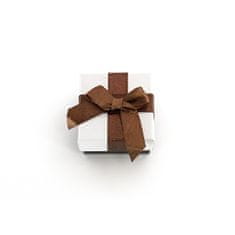 Beneto Exclusive Bílá dárková krabička s hnědou stužkou KP9-5