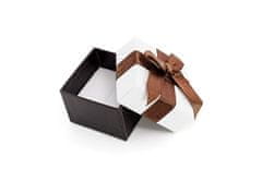 Beneto Exclusive Bílá dárková krabička s hnědou stužkou KP9-5