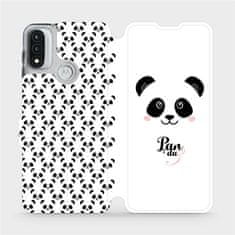 Mobiwear Flip pouzdro na mobil Motorola Moto E20 - M030P Panda Amálka