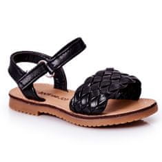 Dětské pletené sandály Black Bailly velikost 24