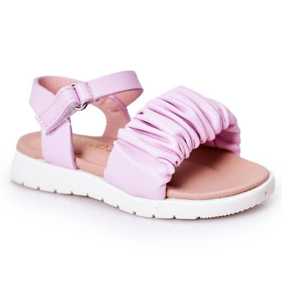 Dětské sandály na suchý zip Purple Aimy