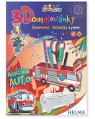 Helma365 3D omalovánka A4 - Set Hasičské auto