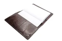 Finebook Luxusní pouzdro na kožený zápisník nebo diář tmavě hnědý A5