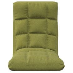 Greatstore Skládací lenoška na podlahu zelená textil