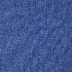 Greatstore Skládací lenoška na podlahu modrá textil