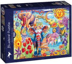 Blue Bird Puzzle Sloni v zahradě