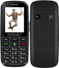 Evolveo EasyPhone EG, mobilní telefon pro seniory s nabíjecím stojánkem, černý - zánovní