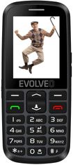 Evolveo EasyPhone EG, mobilní telefon pro seniory s nabíjecím stojánkem, černý - zánovní