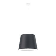 LYSNE.PL Závěsná lampa do kuchyně SARI 1xE27, dno, bílý rám, černá