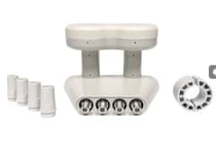 sapro LNB MONOBLOCK QUAD SILVER SKY, 0,1dB 4,3st