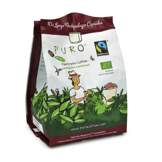 Puro káva Fair Trade kapsle Puro Bio Archipelago (lungo) 10ks. 100 arabica