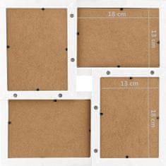 Vidaxl Kolážový fotorámeček na 24 obrázků (13 x 18 cm) bílý MDF