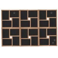 Greatstore Kolážový fotorámeček na 24 obrázků (13x18 cm) světle hnědý MDF