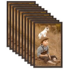 Greatstore Fotorámečky koláž 10 ks na zeď nebo stůl černé 13 x 18 cm MDF