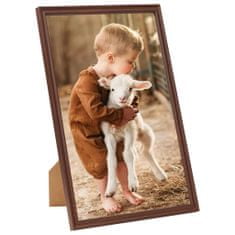 Greatstore Fotorámečky koláž 5 ks na zeď nebo stůl hnědé 13 x 18 cm MDF