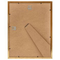 Greatstore Fotorámečky koláž 10 ks na zeď nebo stůl zlaté 10 x 15 cm MDF