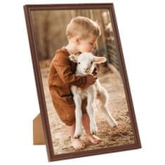 Greatstore Fotorámečky koláž 5 ks na zeď nebo stůl hnědé 21 x 29,7 cm MDF