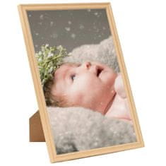 Greatstore Fotorámečky koláž 5 ks na zeď nebo stůl světlý dub 10 x 15 cm