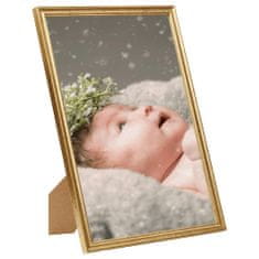 Greatstore Fotorámečky koláž 10 ks na zeď nebo stůl zlaté 18 x 24 cm MDF