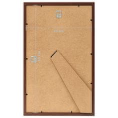 Greatstore Fotorámečky koláž 5 ks na zeď nebo stůl hnědé 10 x 15 cm MDF