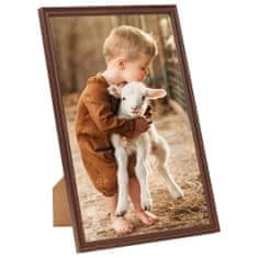 Greatstore Fotorámečky koláž 5 ks na zeď nebo stůl hnědé 28 x 35 cm MDF