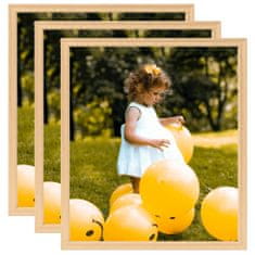 Greatstore Fotorámečky koláž 3 ks na zeď nebo stůl světlý dub 50 x 60 cm