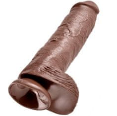 King Cock 11" dildo, hnědé, 28 cm