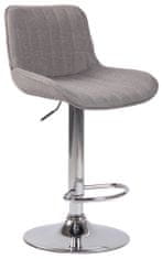 BHM Germany Barová židle Lentini, textil, chrom / šedá