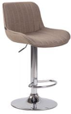 BHM Germany Barová židle Lentini, textil, chrom / taupe